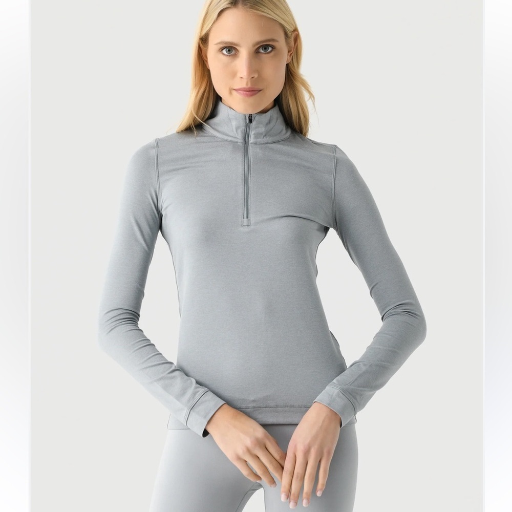 Vuori Women's Heather Gray Half-Zip Performance Pullover